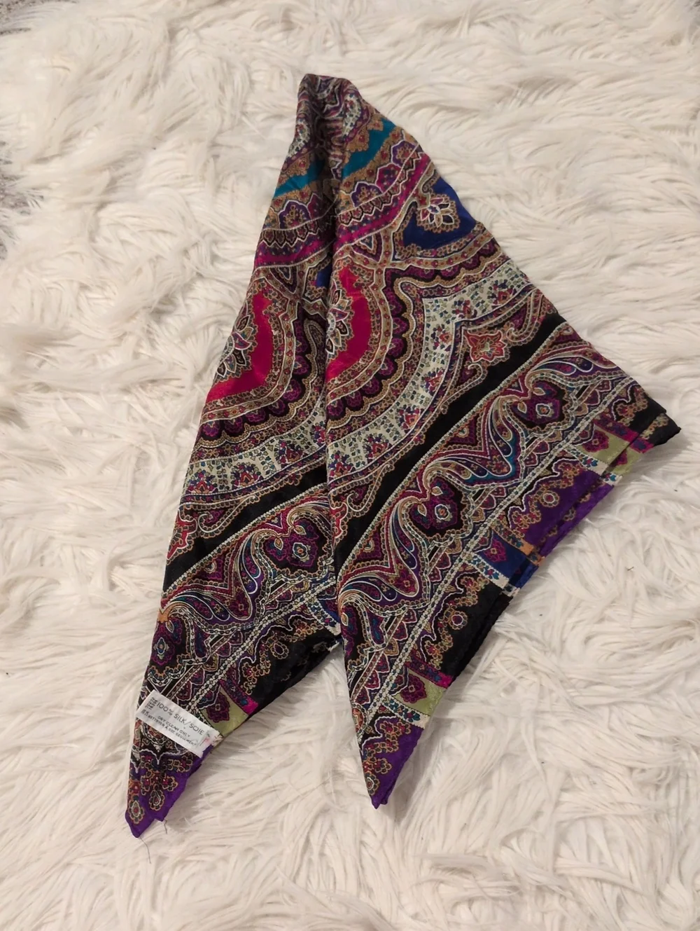 Vintage 100% Silk Liz Claiborne Scarf